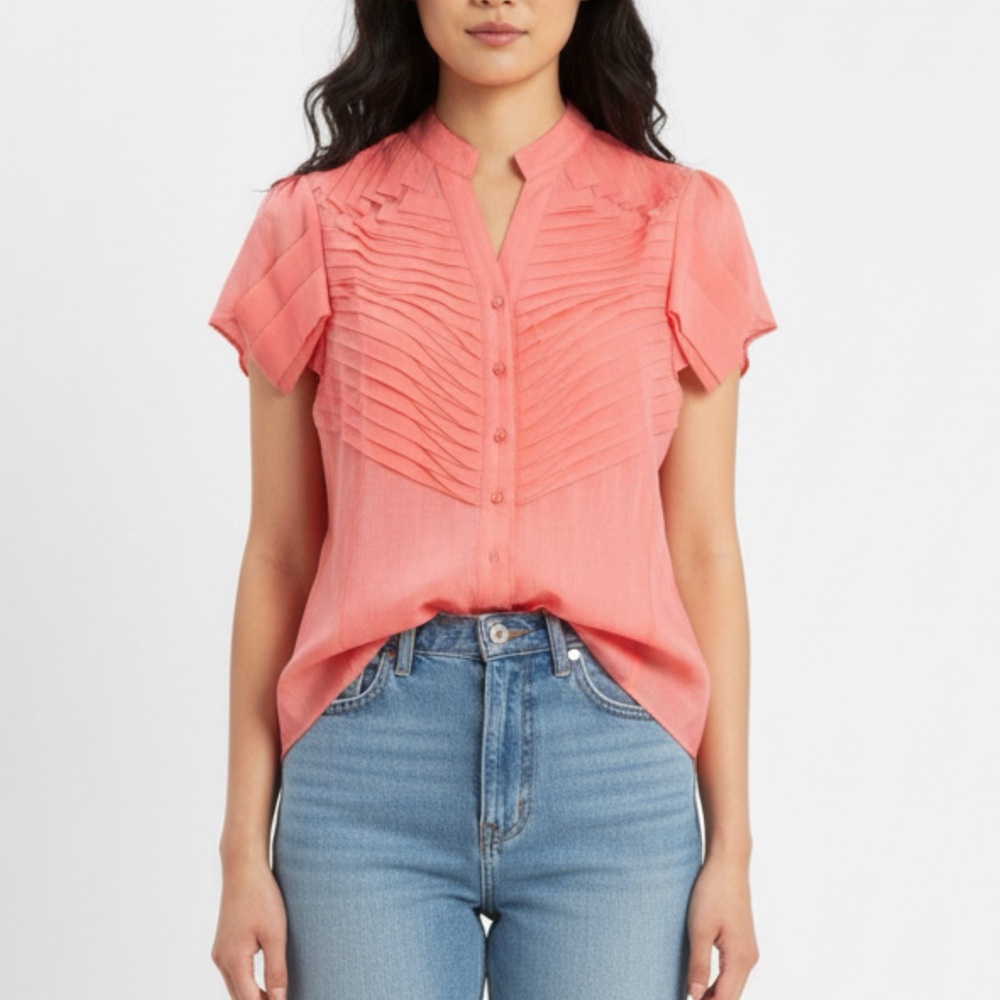 Chic Coral Women's Blouse